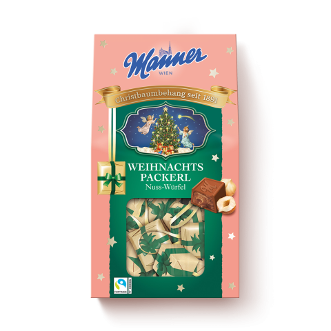 Manner Weihnachtspackerl Nusswürfel 290g