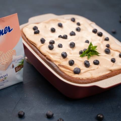 Manner Heidelbeer-Reisauflauf mit Cocos Waffeln_DE