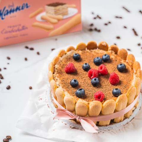 MANNER TIRAMISU TORTA Z BISKVITNIMI KEKSI MANNER